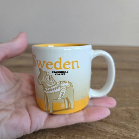 Sweden Sverige Starbucks mini Espresso coffee Dala horse mug/cup. 3oz ,89ml. - Picture 5 of 5